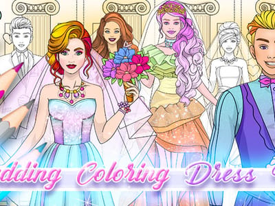 Wedding Coloring Dress Up Game
